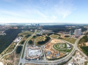 Aerial View Facing Singapore
