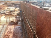Construction of sub-basement retaining wall